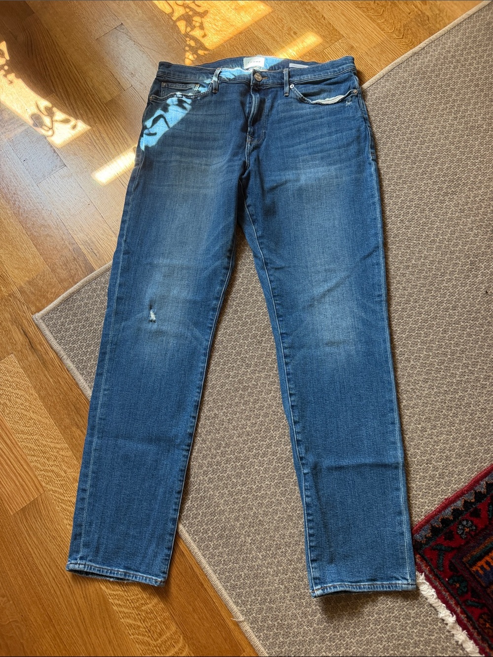 Frame Denim Men's Slim Straight Jeans in Dark Blue Wash 36 "L'homme Athletic"